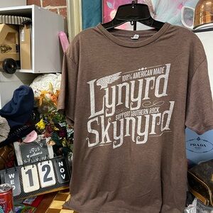 Lynyrd Skynyrd Support Southern Rock Graphic Band Tee T Shirt 70’s